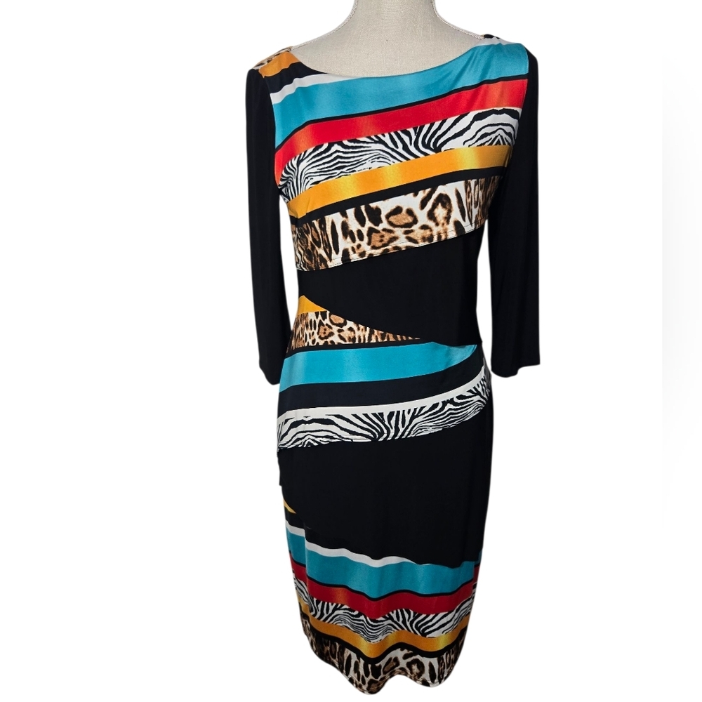 Joseph Ribkoff Colorful Patterned Mini Dress